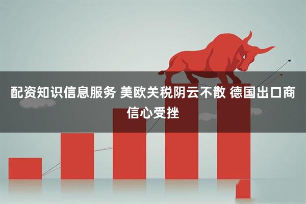 配资知识信息服务 美欧关税阴云不散 德国出口商信心受挫